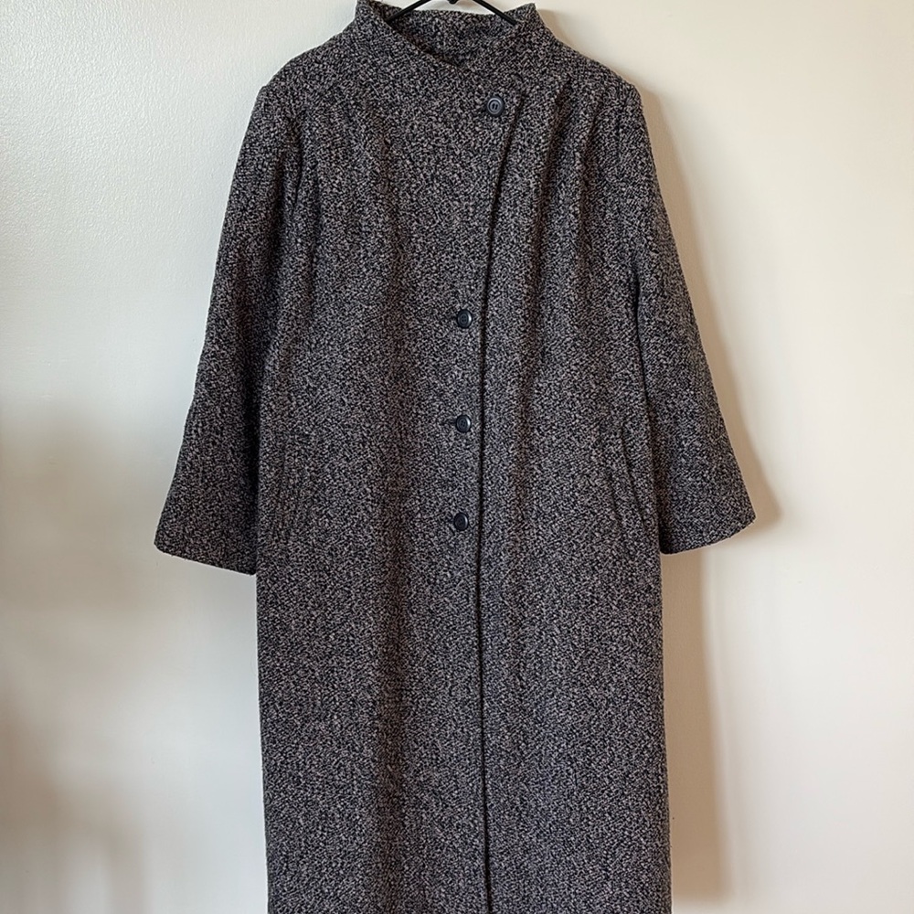 Vintage Tweed Wool Blend Coat